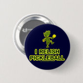 Badge Rond 5 Cm Je Relish Pickleball Shirts & Cadeaux (Devant & derrière)