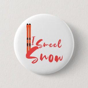 Badge Rond 5 Cm Je Sens La Neige