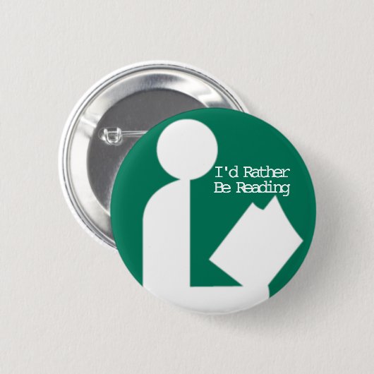 Badge Rond 5 Cm Je serais plutôt bouton de lecture (Devant & derrière)