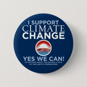 Badge Rond 5 Cm Je soutiens le changement climatique - bouton de