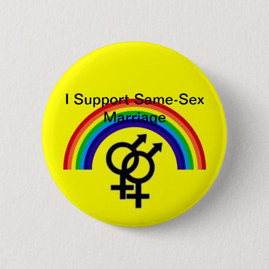 Badge Rond 5 Cm Je soutiens le mariage homosexuel (Devant)