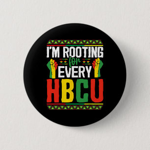 Badge Rond 5 Cm Je soutiens pour chaque Hbcu Mois d'Histoire Noire