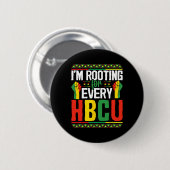 Badge Rond 5 Cm Je soutiens pour chaque Hbcu Mois d'Histoire Noire (Devant & derrière)