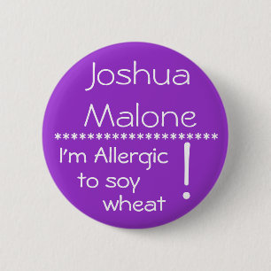 Badge Rond 5 Cm Je suis allergique au bouton d'allergie de blé de