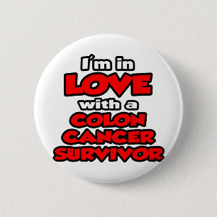 Badge Rond 5 Cm Je suis amoureuse d'une survivante du cancer du cô