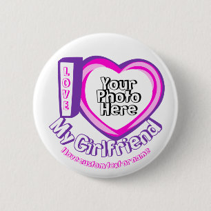 Badge Rond 5 Cm Je suis amoureux de ma petite amie Saint-Valentin