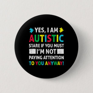 Badge Rond 5 Cm Je Suis Autistic Fun Sensibilisation sur l'autisme