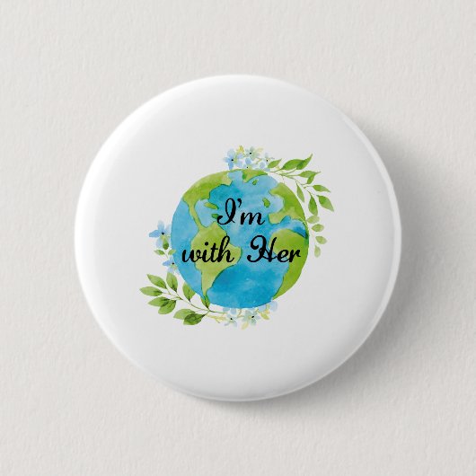 Badge Rond 5 Cm Je suis avec elle (Devant)