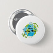 Badge Rond 5 Cm Je suis avec elle (Devant & derrière)