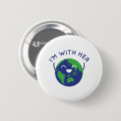 Badge Rond 5 Cm Je suis avec elle (Devant & derrière)