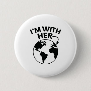 Badge Rond 5 Cm Je suis avec elle