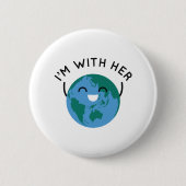 Badge Rond 5 Cm Je suis avec elle (Devant)