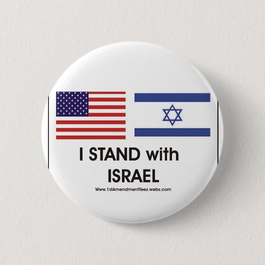 Badge Rond 5 Cm Je suis avec Israël (Devant)