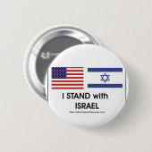 Badge Rond 5 Cm Je suis avec Israël (Devant & derrière)