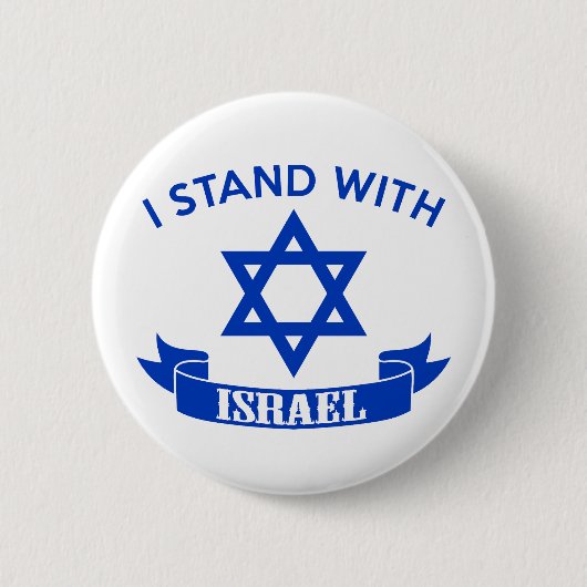 Badge Rond 5 Cm Je suis avec Israël (Devant)