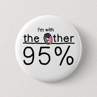Badge Rond 5 Cm Je suis avec l'autre 95%