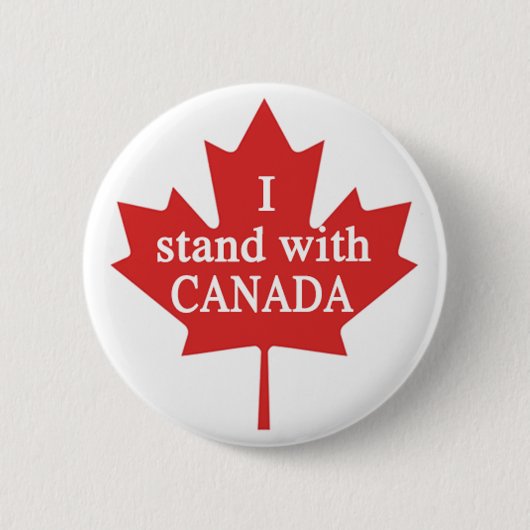 Badge Rond 5 Cm Je suis avec le Canada (Devant)