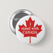 Badge Rond 5 Cm Je suis avec le Canada (Devant & derrière)