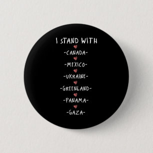 Badge Rond 5 Cm Je Suis Avec Le Canada Mexique Ukraine Groenland P