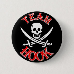 Badge Rond 5 Cm Je suis avec le capitaine Hook