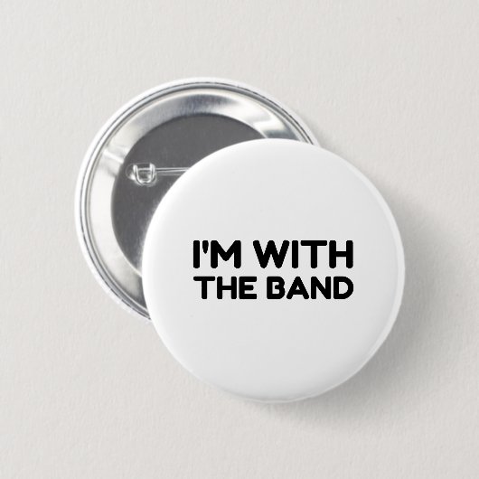 Badge Rond 5 Cm Je suis avec le groupe (Devant & derrière)