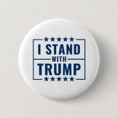Badge Rond 5 Cm Je Suis Avec Le Signe Trump 2024 (Devant)