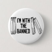 Badge Rond 5 Cm Je suis avec l'interdiction (Devant)