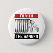 Badge Rond 5 Cm Je suis avec l'interdiction (Devant)