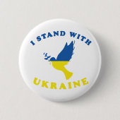 Badge Rond 5 Cm Je Suis Avec L'Ukraine (Devant)