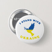 Badge Rond 5 Cm Je Suis Avec L'Ukraine (Devant & derrière)