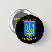 Badge Rond 5 Cm Je Suis Avec L'Ukraine (Devant & derrière)