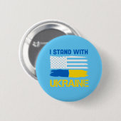 Badge Rond 5 Cm Je Suis Avec L'Ukraine (Devant & derrière)
