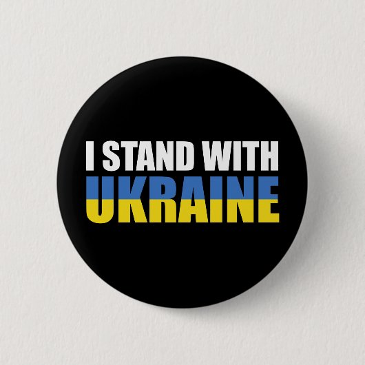 Badge Rond 5 Cm Je Suis Avec L'Ukraine (Devant)