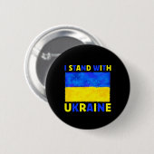 Badge Rond 5 Cm Je Suis Avec L'Ukraine (Devant & derrière)