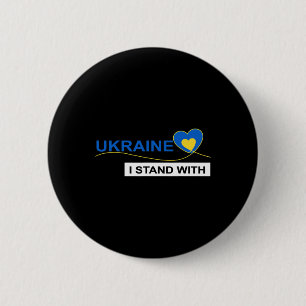Badge Rond 5 Cm Je suis avec l'Ukraine Arrêtez la guerre Protestat