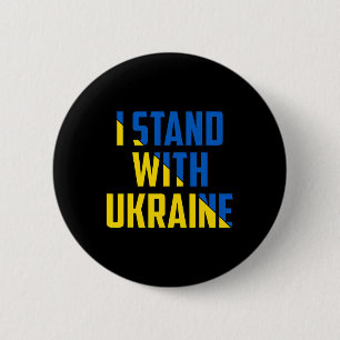 Badge Rond 5 Cm Je suis avec l'Ukraine - Soutenir l'Ukraine - Prie