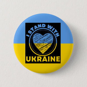 BADGE ROND 5 CM JE SUIS AVEC L'UKRAINE - SOUTIEN