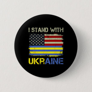 Badge Rond 5 Cm Je suis avec l'Ukraine Soutien à l'Ukraine