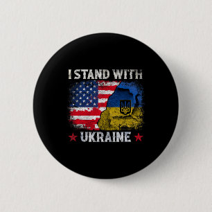 Badge Rond 5 Cm Je suis avec l'Ukraine Soutien Ukraine Drapeau ukr
