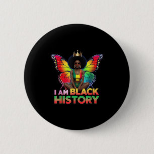 Badge Rond 5 Cm Je Suis Black History Mois African American Butter