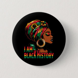 Badge Rond 5 Cm Je Suis Black History Mois African American Junete
