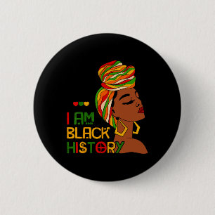 Badge Rond 5 Cm Je Suis Black History Mois African American Junete