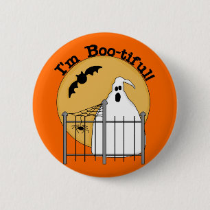 Badge Rond 5 Cm Je suis Boo-tiful Halloween T-shirts et cadeaux