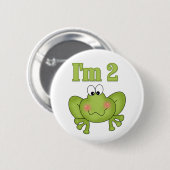 Badge Rond 5 Cm Je suis bouton de deux grenouilles (Devant & derrière)