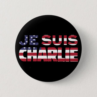 Badge Rond 5 Cm Je Suis Charlie - je suis des Charlie-Étoiles et