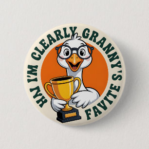 Badge Rond 5 Cm Je suis clairement la fleur de canard drôle préfér