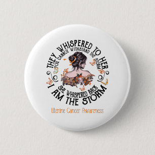 Badge Rond 5 Cm Je Suis Conscience De La Tempête Du Cancer Utéri