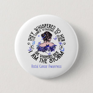 Badge Rond 5 Cm Je Suis Conscience Du Cancer Rectal De La Tempête