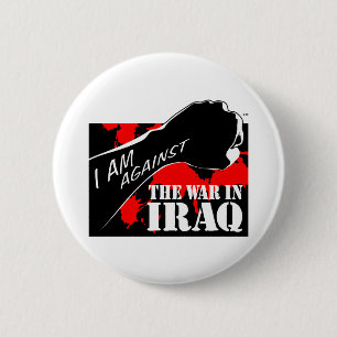 Badge Rond 5 Cm Je suis contre la guerre en Irak