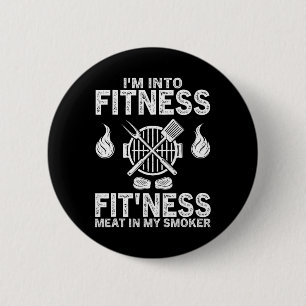 Badge Rond 5 Cm Je suis dans la forme de la viande dans mon fumeur